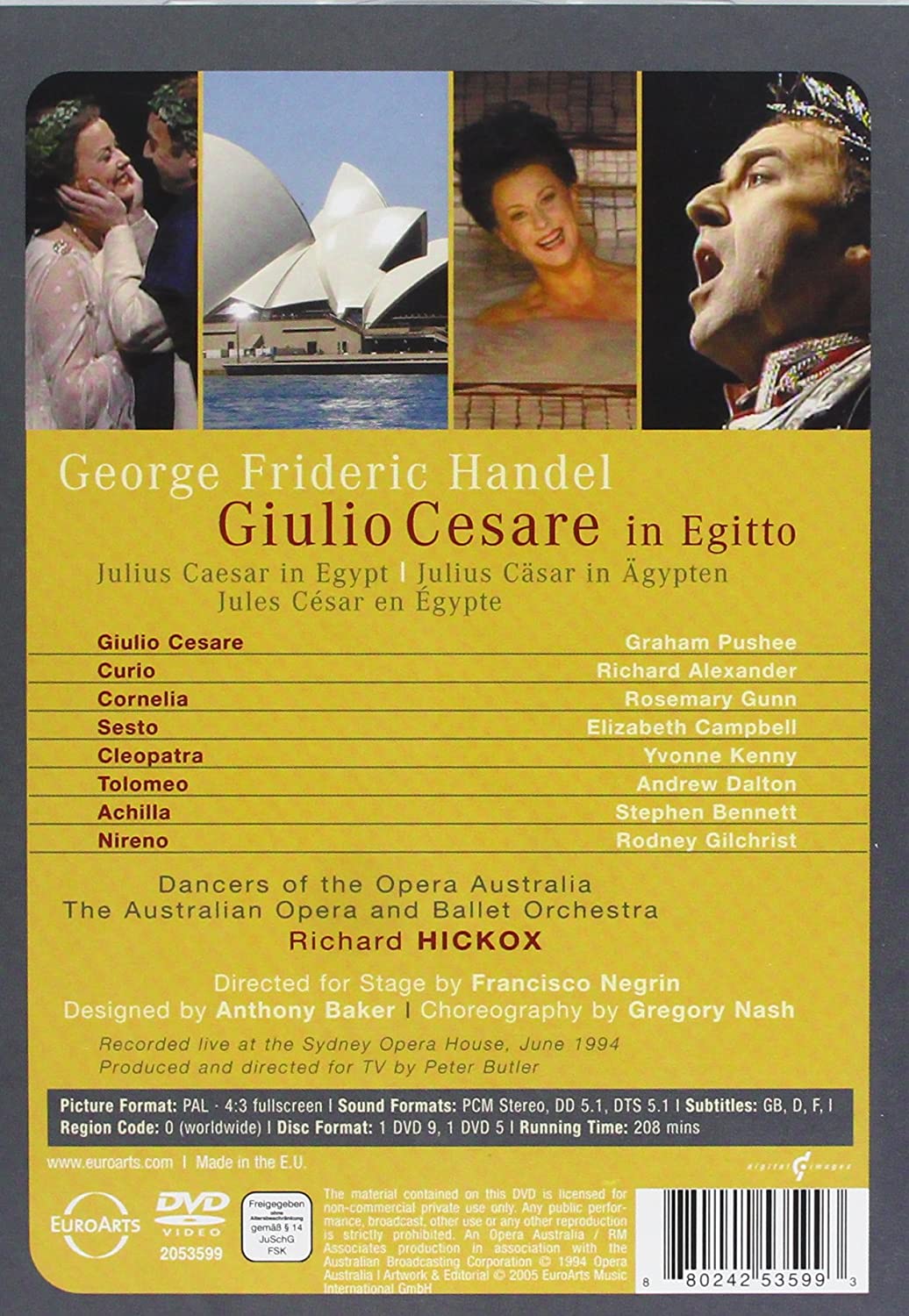 HANDEL: Giulio Cesare - Australian Opera and Ballet Company (2 DVD)