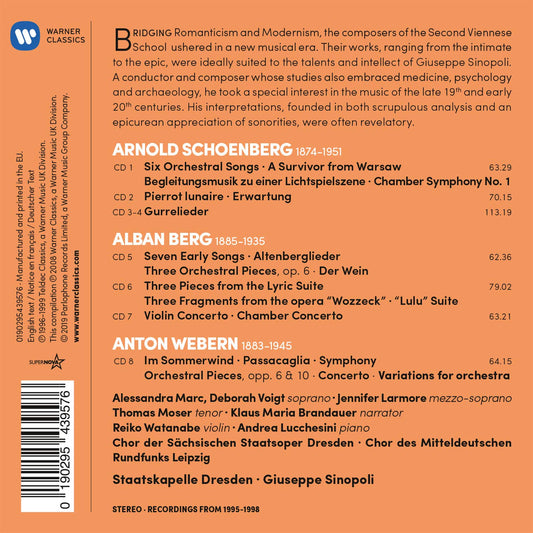 SCHOENBERG, BERG, WEBERN - STAATSKAPELLE DRESDEN, GIUSEPPE SINOPOLI (8 CD)