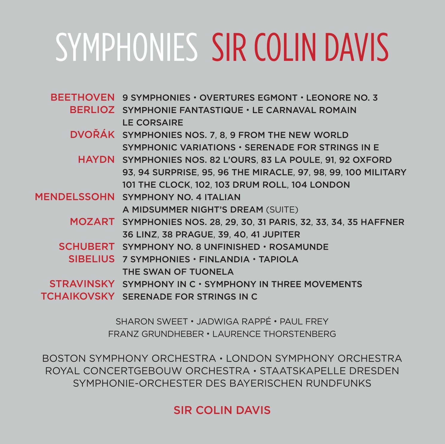 クラシック Sir Colin Davis The Symphonies Sir Colin Davis The Symphonies (54CD) | HMV&BOOKS online : Online
