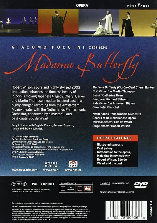PUCCINI: Madame Butterfly - Netherlands Opera, Edo de Waart (2 DVD)
