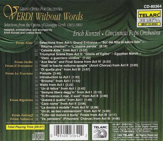 VERDI WITHOUT WORDS - Erich Kunzel, Cincinnati Pops