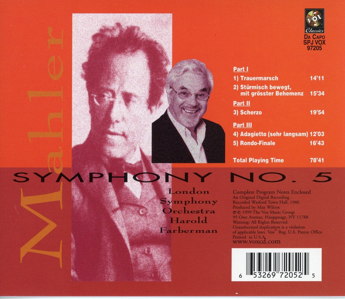 MAHLER: SYMPHONY NO. 5 - FARBERMAN, LONDON SYMPHONY ORCHESTRA