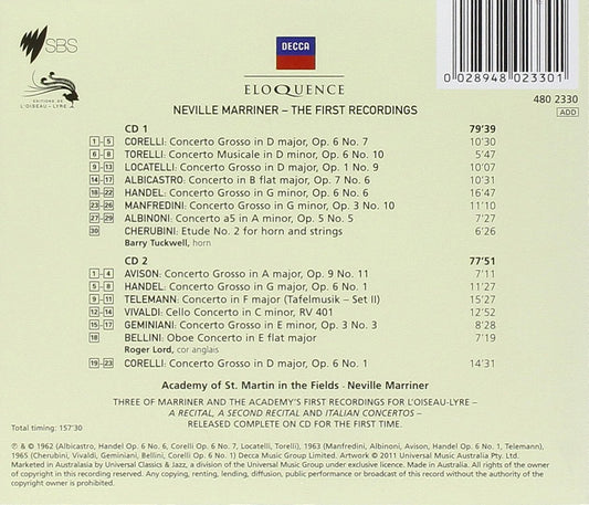 Neville Marriner: The First Recordings - Academy of St. Martin in the Fields (2 CDs)