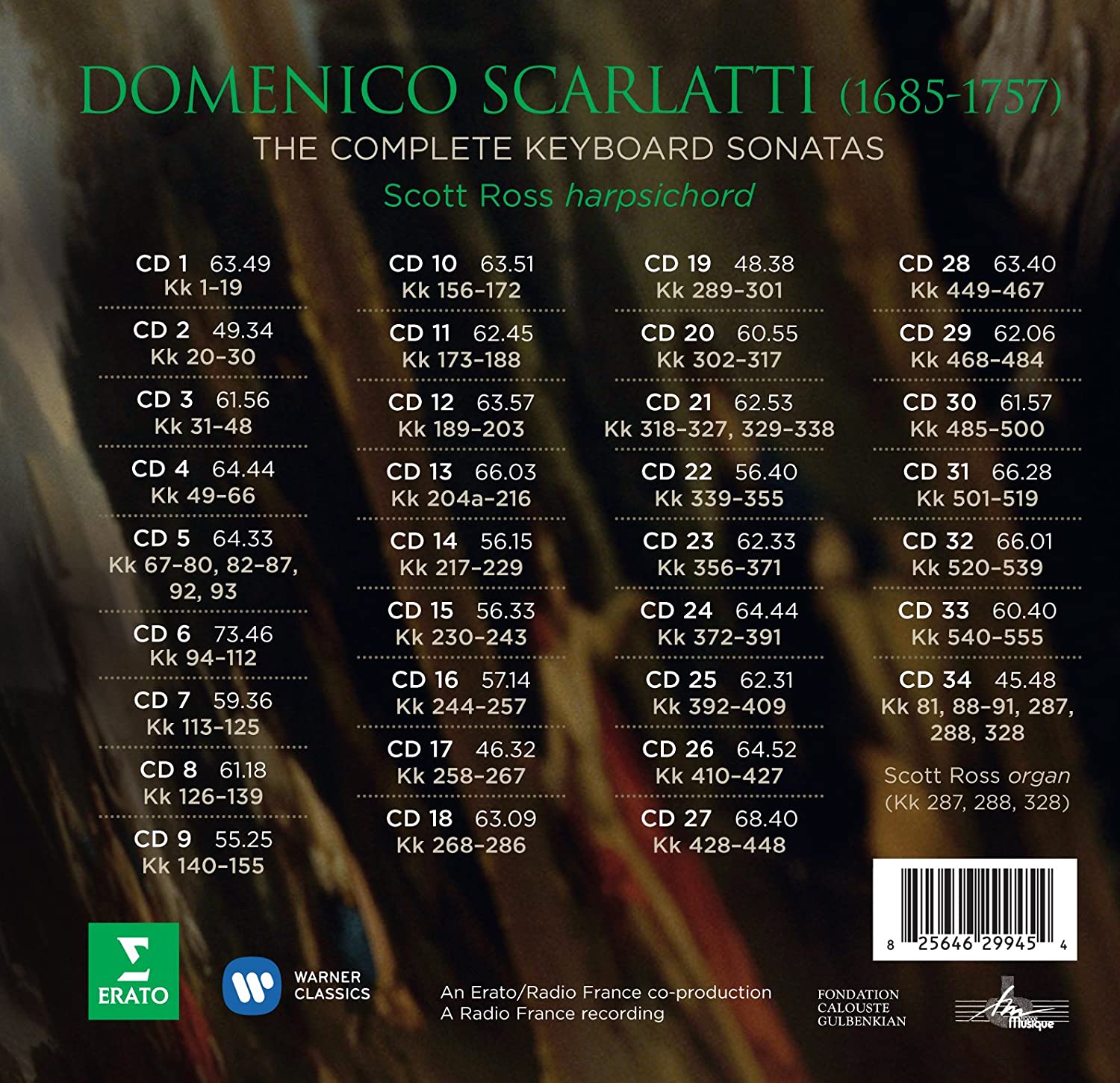 SCARLATTI: COMPLETE KEYBOARD SONATAS - SCOTT ROSS (34 CDS)