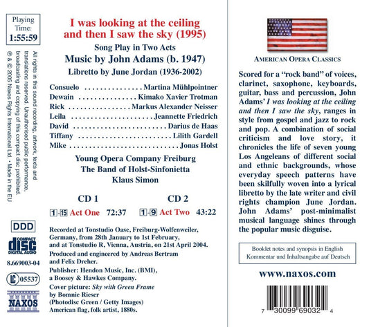 ADAMS: I WAS LOOKING AT THE CEILING AND THEN I SAW THE SKY - HOLST SINFONIETTA (2 CDS)