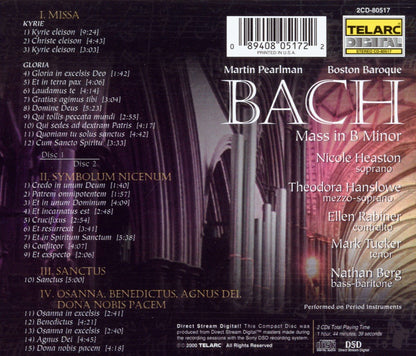 BACH, J.S.: MASS IN B MINOR - Boston Baroque, Martin Pearlman (2 CDs)