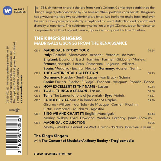 KING'S SINGERS: Madrigals & Songs from the Renaissance (8 CDS)