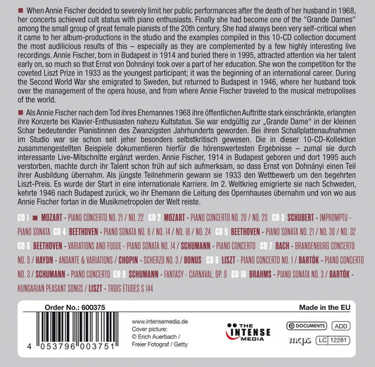ANNIE FISCHER: MILESTONES OF A LEGEND (10 CDS)