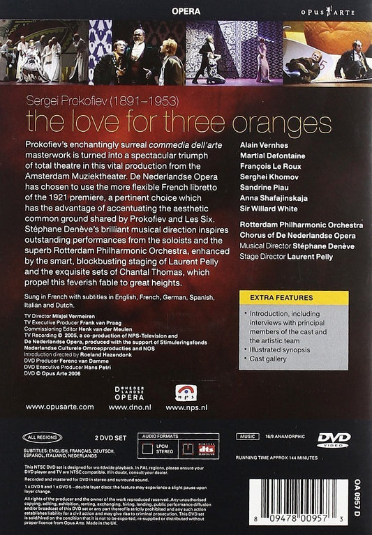 PROKOFIEV: The Love for Three Oranges - Rotterdam Philharmonic Orchestra, De Nederlands Opera (2 DVD)