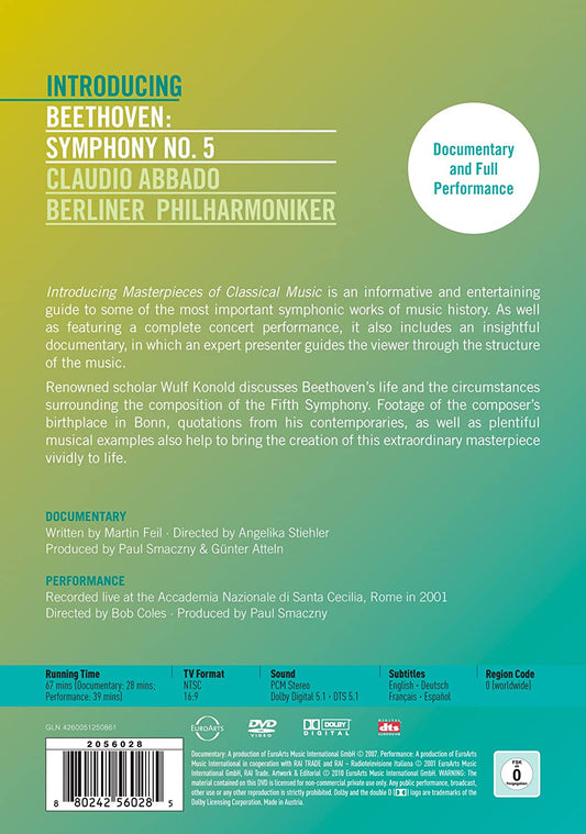 BEETHOVEN: Introducing Beethoven's Symphony No. 5 - Abbado, Berlin Philharmonic (Documentary and Full Performance on DVD)