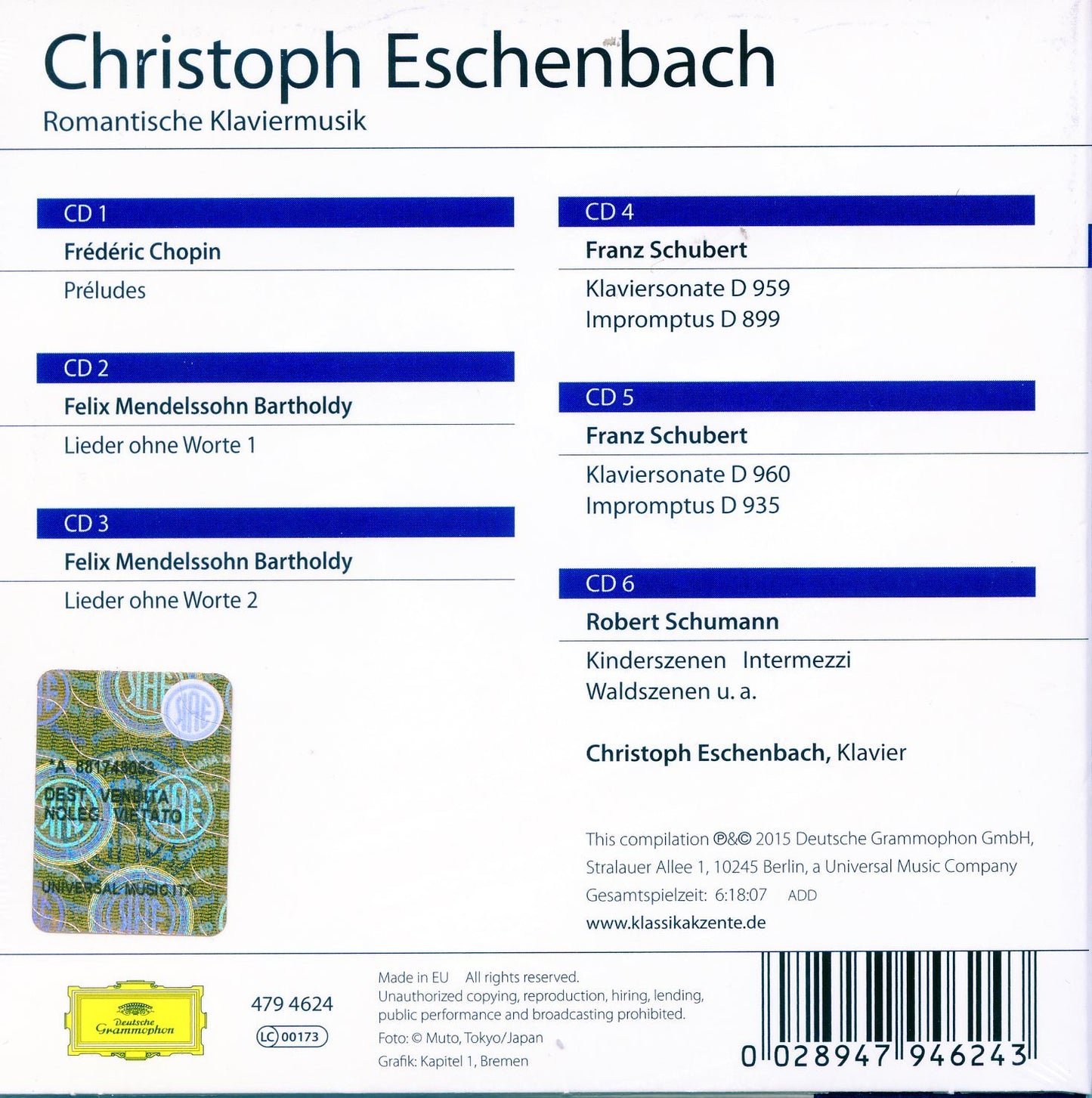 Romantische Klaviermusik - Christoph Eschenbach (6 CDs)