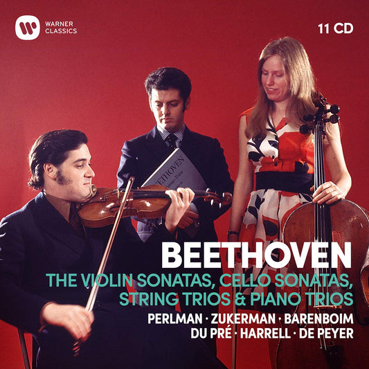 BEETHOVEN: COMPLETE VIOLIN SONATAS, CELLO SONATAS, STRING TRIOS AND PIANO TRIOS - ZUKERMAN, BARENBOIM, DU PRE, HARRELL, DE PEYER (11 CDS)