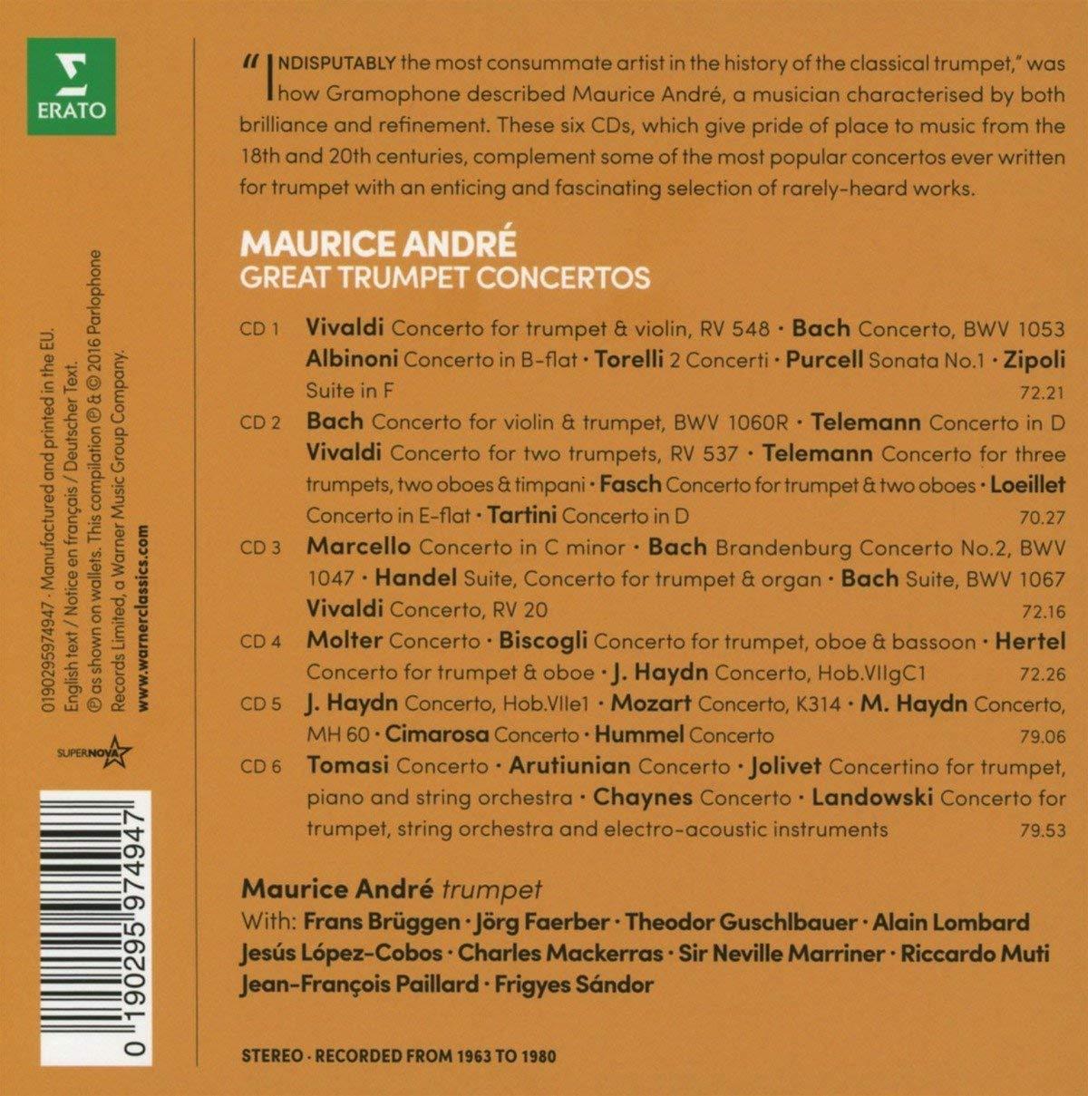 Great Trumpet Concertos - Maurice Andre (6 CDS)