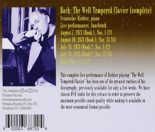 BACH, J.S.: 48 PRELUDES & FUGUES - LIVE IN INNSBRUCK 1973 - SVIATOSLAV RICHTER (DVD-AUDIO)
