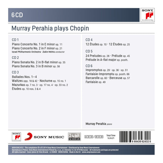 MURRAY PERAHIA PLAYS CHOPIN (6 CDS)