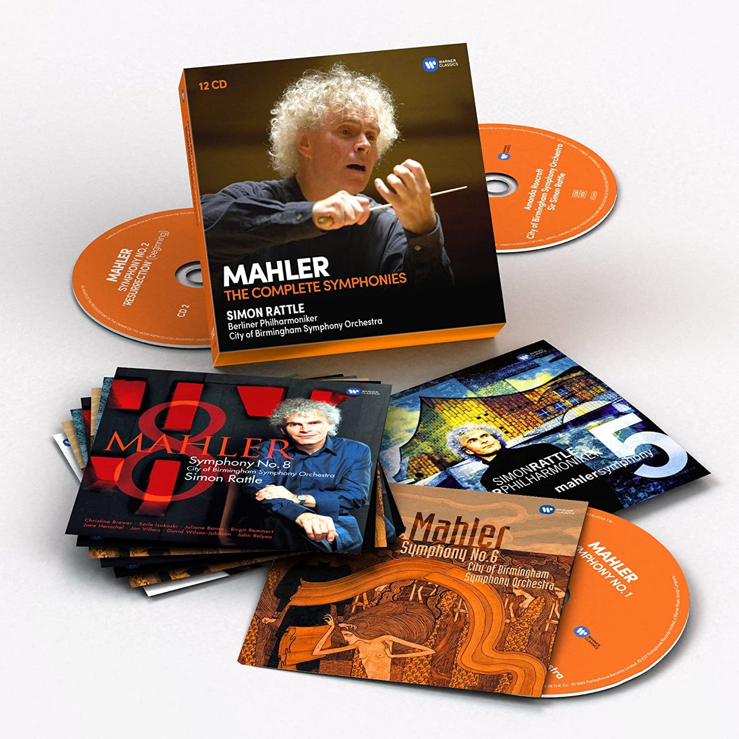 MAHLER: THE COMPLETE SYMPHONIES - SIMON RATTLE, CITY OF BIRMINGHAM SYMPHONY ORCHESTRA, BERLIN PHILHARMONIC (12 CDS)