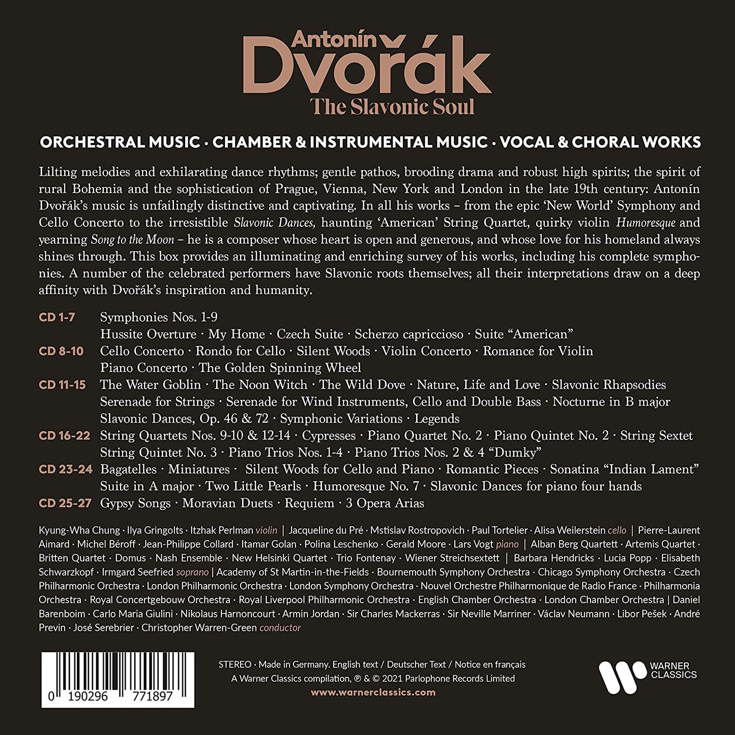 DVORAK EDITION: THE SLAVONIC SOUL (27 CDS)