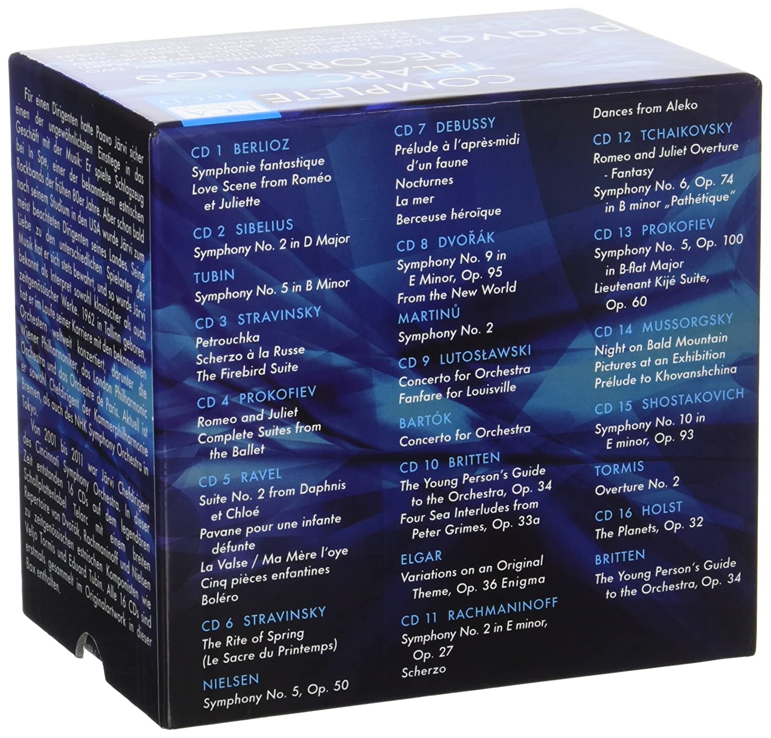 PAAVO JARVI & CINCINNATI SYMPHONY ORCHESTRA: The COMPLETE TELARC RECORDINGS  (16 CDS)
