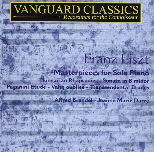 LISZT: MASTERPIECES FOR SOLO PIANO - BRENDEL, DARRE (2 CDS)