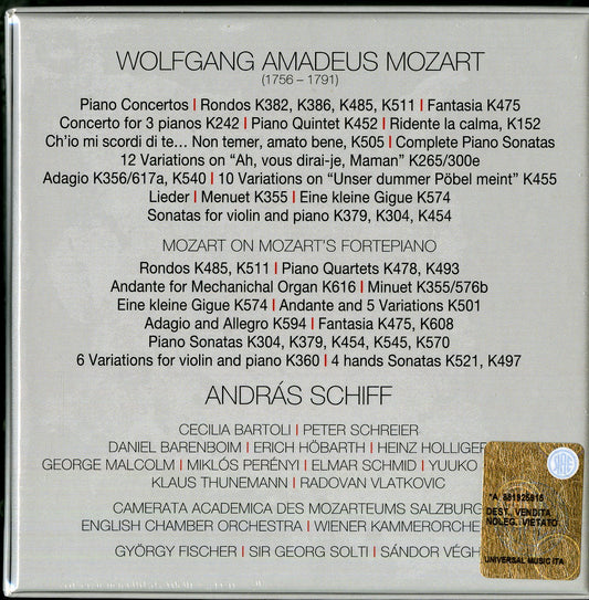 ANDRAS SCHIFF PLAYS MOZART (21 CDS)