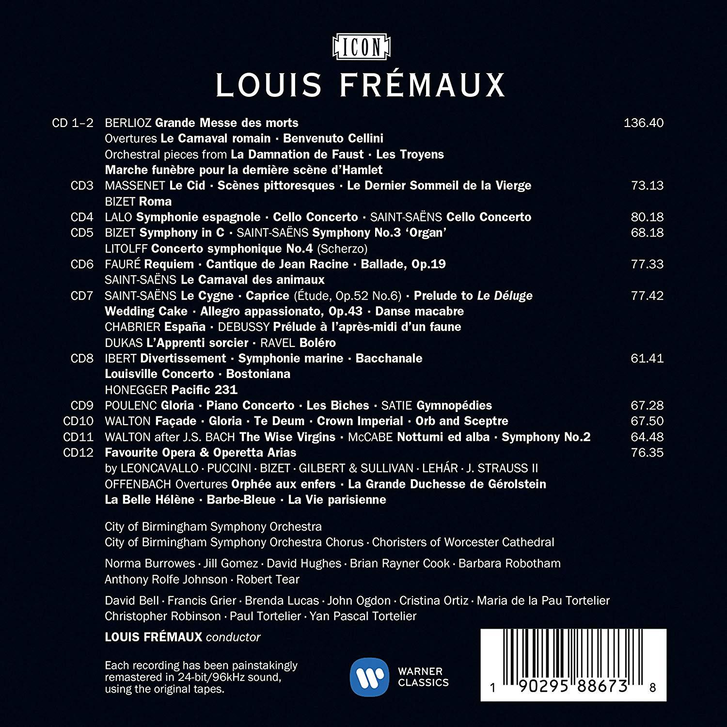 LOUIS FREMAUX - ICON: THE BIRMINGHAM YEARS (12 CD) – ClassicSelect