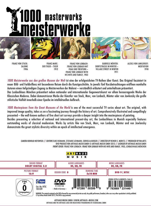 1000 MASTERWORKS: LENBACHHAUS, MUNICH (DVD) - VON STUCK; MARC; VON LENBACH; MUNTER; VON JAWLENSKY