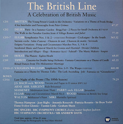 THE BRITISH LINE: A CELEBRATION OF BRITISH MUSIC - ANDREW DAVIS, BBC SYMPHONY (16 CDS)
