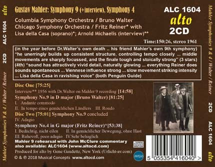 MAHLER: SYMPHONY NO. 9 (+INTERVIEW) & SYMPHONY NO. 4 (2 CDS