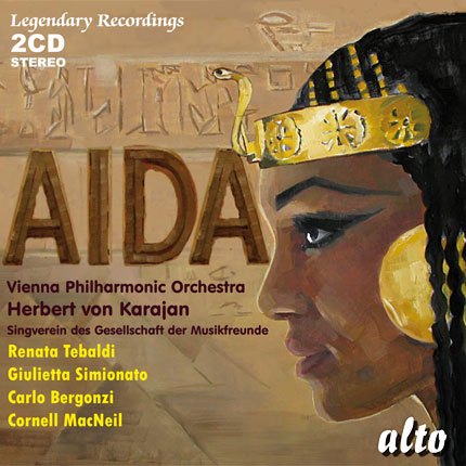 VERDI: AIDA - TEBALDI, BERGONZI, KARAJAN, VIENNA PHILHARMONIC (2 CDS)