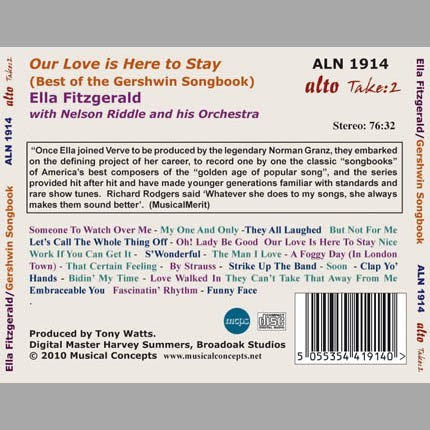 ELLA FITZGERALD - "OUR LOVE IS HERE TO STAY" - THE BEST OF THE GERSHWIN SONGBOOK
