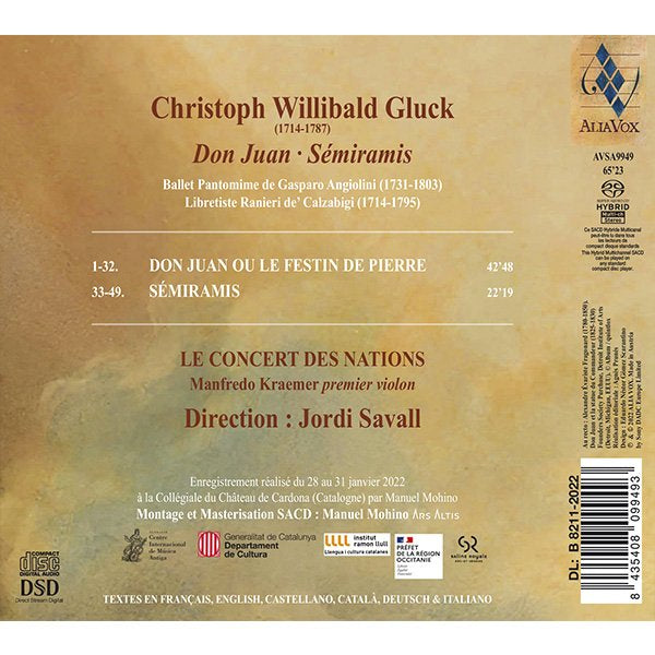 GLUCK: Don Juan, Semiramis - Jordi Savall, Le Concert des Nations (Hybrid SACD)