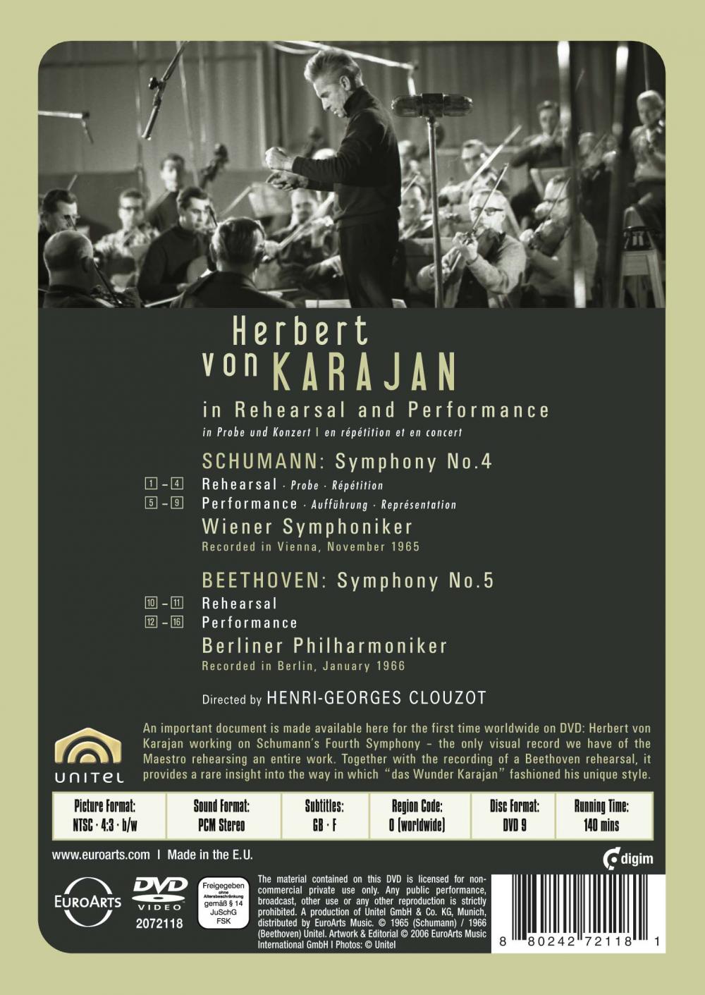 Herbert von Karajan in Rehearsal & Performance (DVD