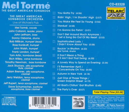 MEL TORME: The Great American Songbook