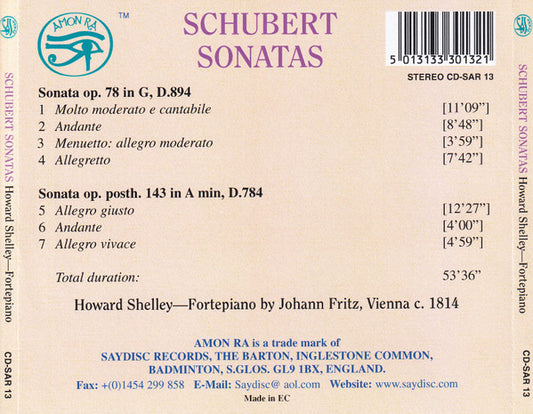Schubert: Piano Sonatas D 894 & D784 - Howard Shelley