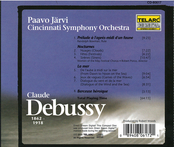 DEBUSSY: NOCTURNES, LA MER , PRELUDE A L'APRES-MIDI D'UN FAUNE, BERCEUSE HEROIQUE - Paavo Jarvi, Cincinnati Symphony (Hybrid SACD)