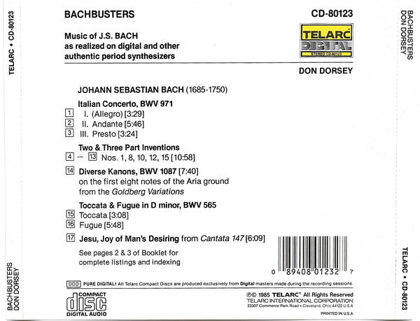 BACHBUSTERS - Don Dorsey, synthesizers