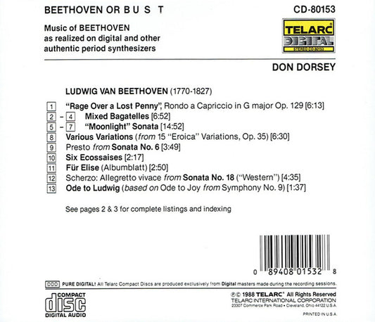 BEETHOVEN OR BUST - Don Dorsey, synthesizers
