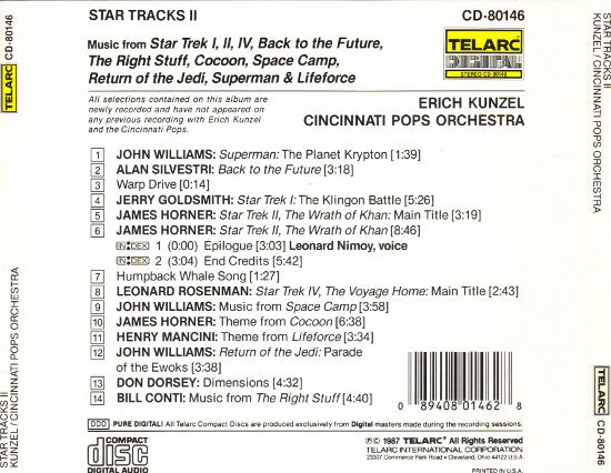 STAR TRACKS II - Erich Kunzel, Cincinnati Pops Orchestra