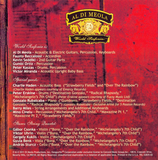 AL DI MEOLA: Pursuit of Radical Rhapsody