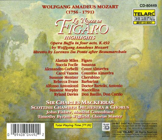 MOZART: LE NOZZE DI FIGARO (HIGHLIGHTS) - Scottish Chamber Orchestra, Sir Charles Mackerras