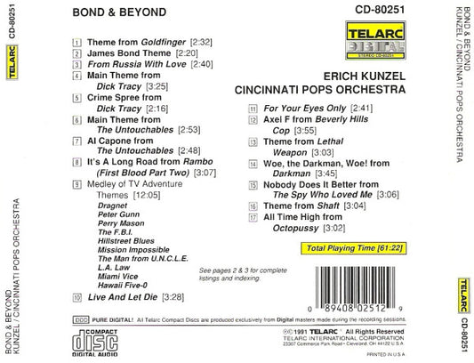 BOND & BEYOND - Erich Kunzel, Cincinnati Pops Orchestra