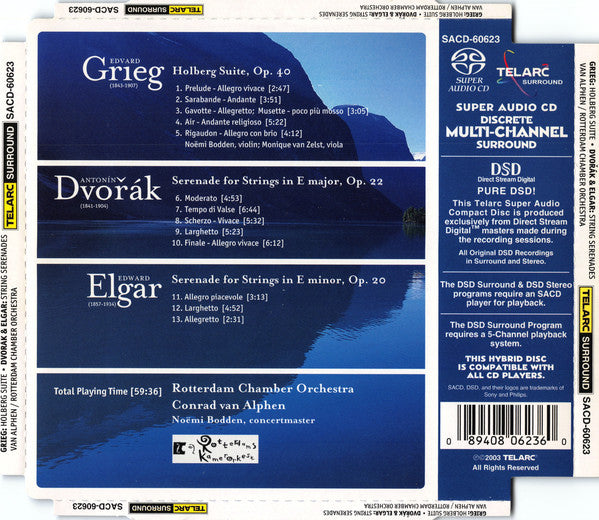 GRIEG; DVORAK; ELGAR: STRING SUITES AND SERENADES - Conrad von Alphen, Rotterdam Philharmonic