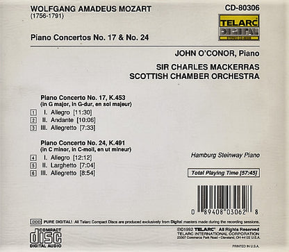 MOZART: PIANO CONCERTOS NO. 17 & 24 - John O'Conor, Scottish Chamber Orchestra, Sir Charles Mackerras