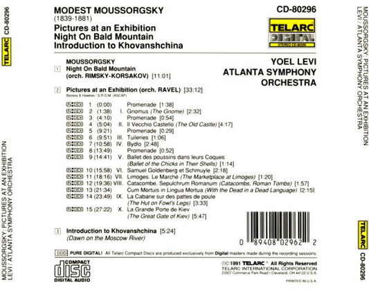 MUSSORGSKY: PICTURES AT AN EXHIBITION; NIGHT ON BALD MOUNTAIN, PRELUDE TO "KHOVANSCHINA" - Yoel Levi, Atlanta Symphony