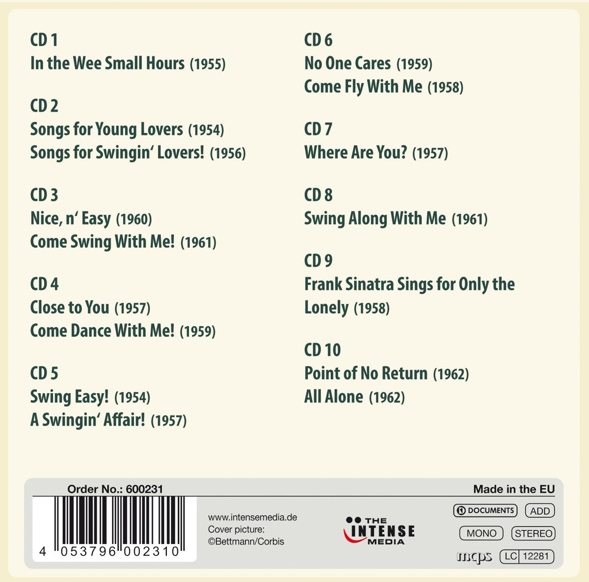 Frank Sinatra - 16 Original Albums (10 CDs)