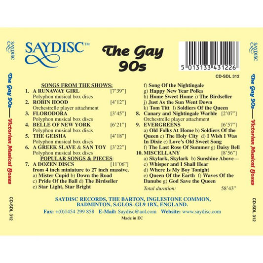The Gay 90s: Favorites from Victorian musical shows played on musical boxes
