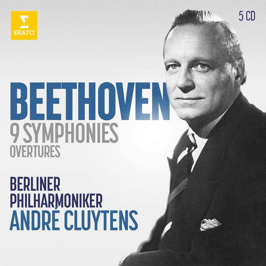 BEETHOVEN: 9 SYMPHONIES, OVERTURES - CLUYTENS, BERLIN PHILHARMONIC (5 CD)